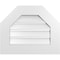 Ekena Millwork Octagonal Top Surface Mount PVC Gable Vent: Functional, w/ 3-1/2"W x 1"P Standard Frame, 22"W x 18"H GVPOT22X1801SF - alternate 1